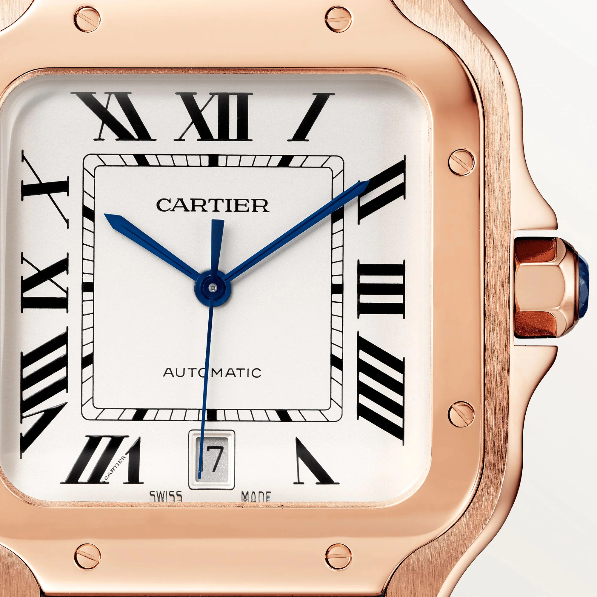 Cartier Santos 18K Rose Gold Men's Watch - Image 2