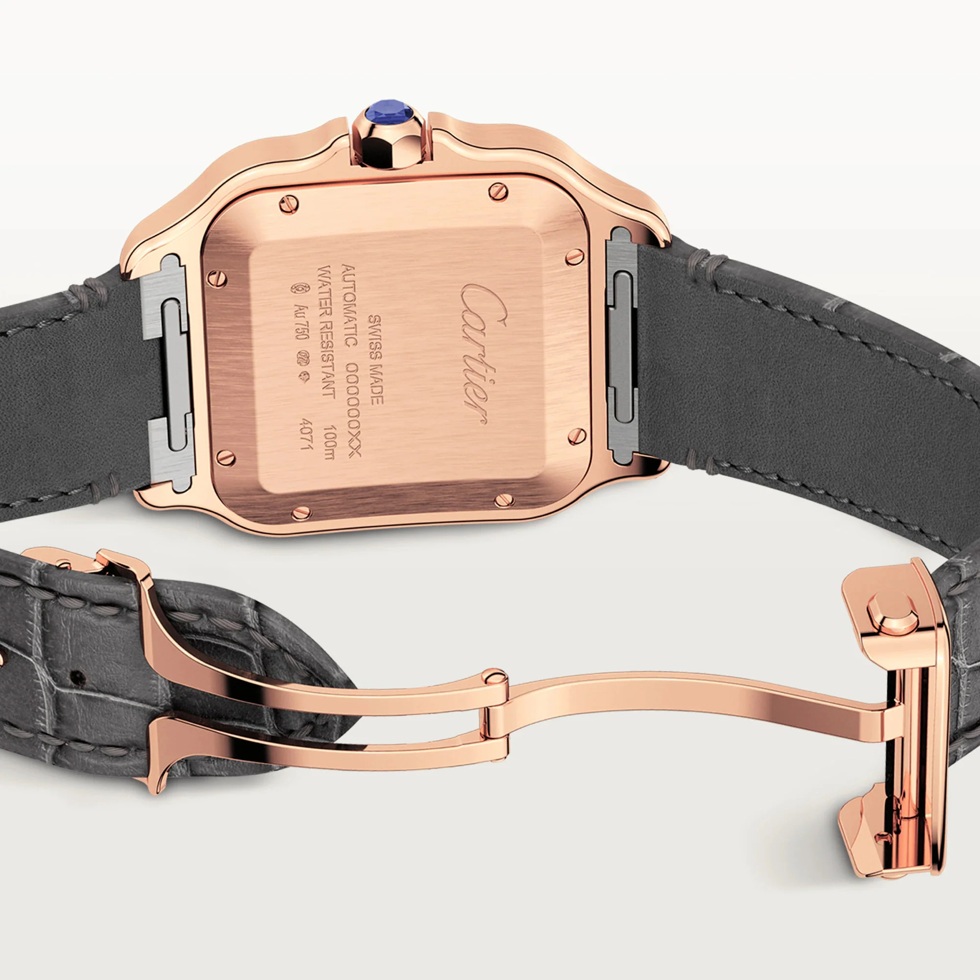Cartier Santos 18K Rose Gold Men's Watch - Image 5