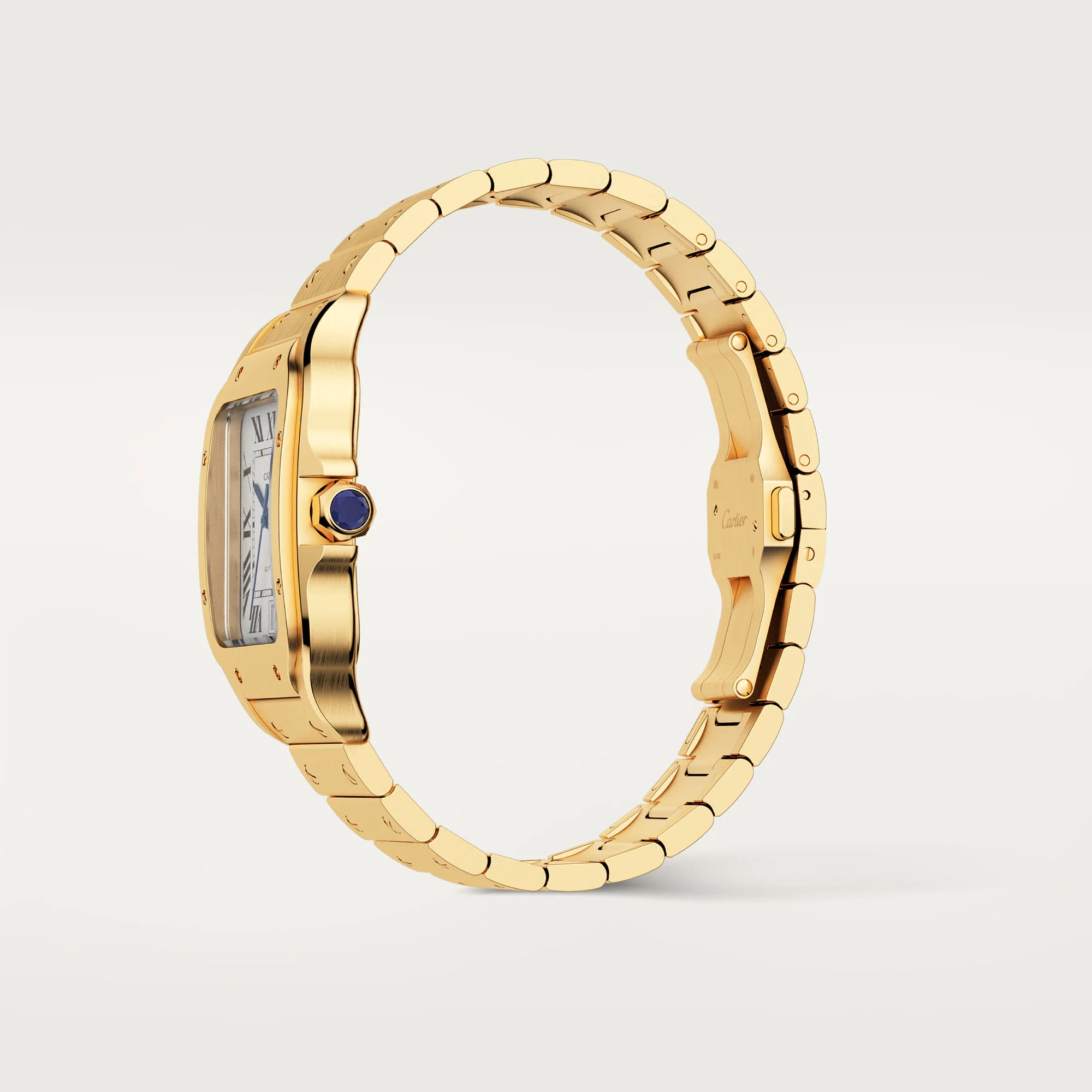 Cartier Santos 18K Yellow Gold Men's Watch - Image 6