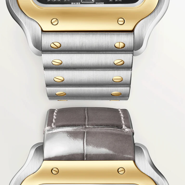 Cartier Santos de Cartier Stainless Steel & 18K Yellow Gold Men's Watch - Image 5