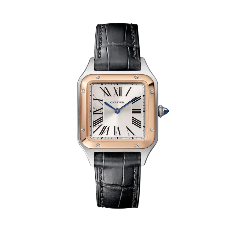 Cartier Santos-Dumont Stainless Steel & 18K Rose Gold Watch