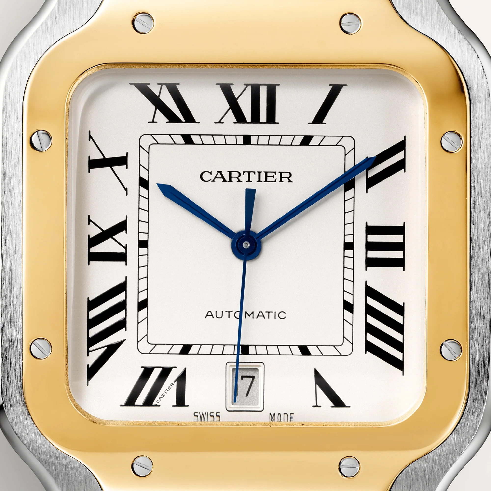 Cartier Santos Stainless Steel & 18K Yellow Gold Men's Watch - Image 2