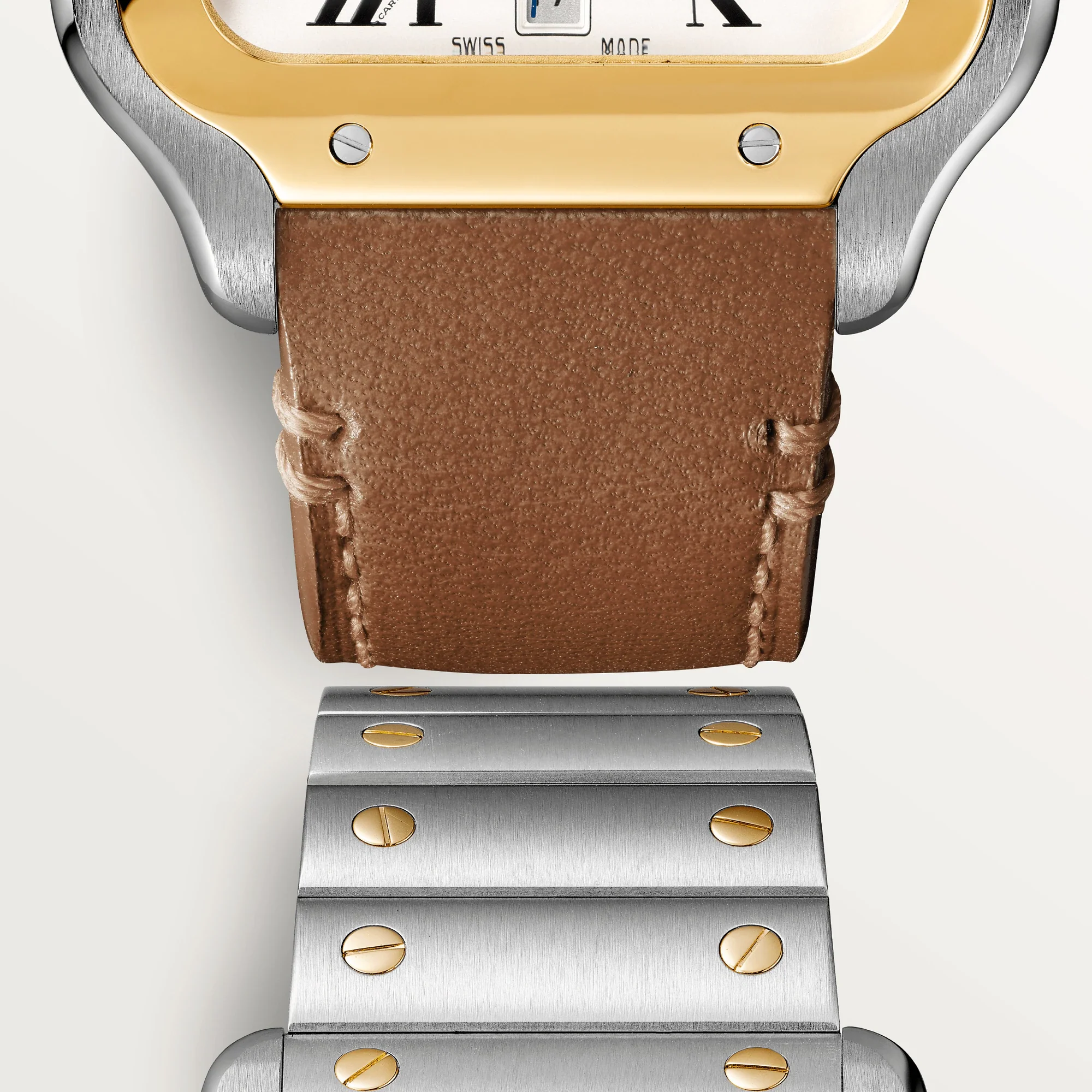 Cartier Santos Stainless Steel & 18K Yellow Gold Men's Watch - Image 3