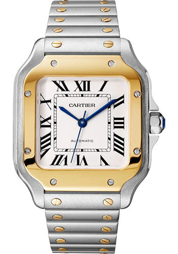 Cartier Santos Stainless Steel & 18K Yellow Gold Men's Watch