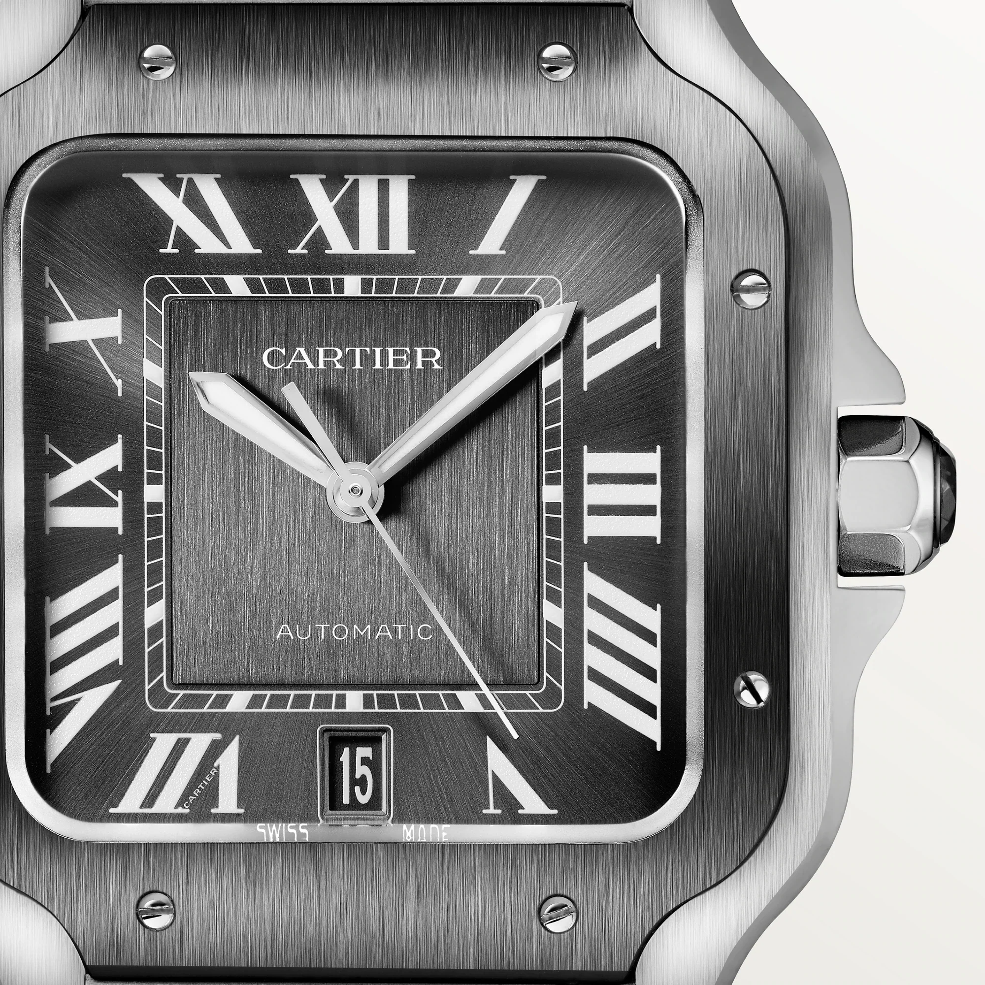 Cartier Santos Stainless Steel Men's Watch - Image 2