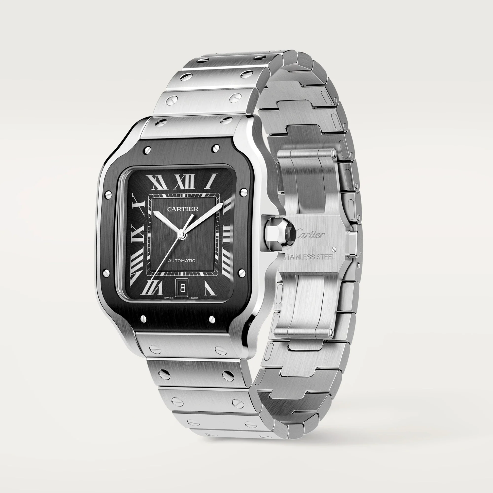 Cartier Santos Stainless Steel Men's Watch - Image 3