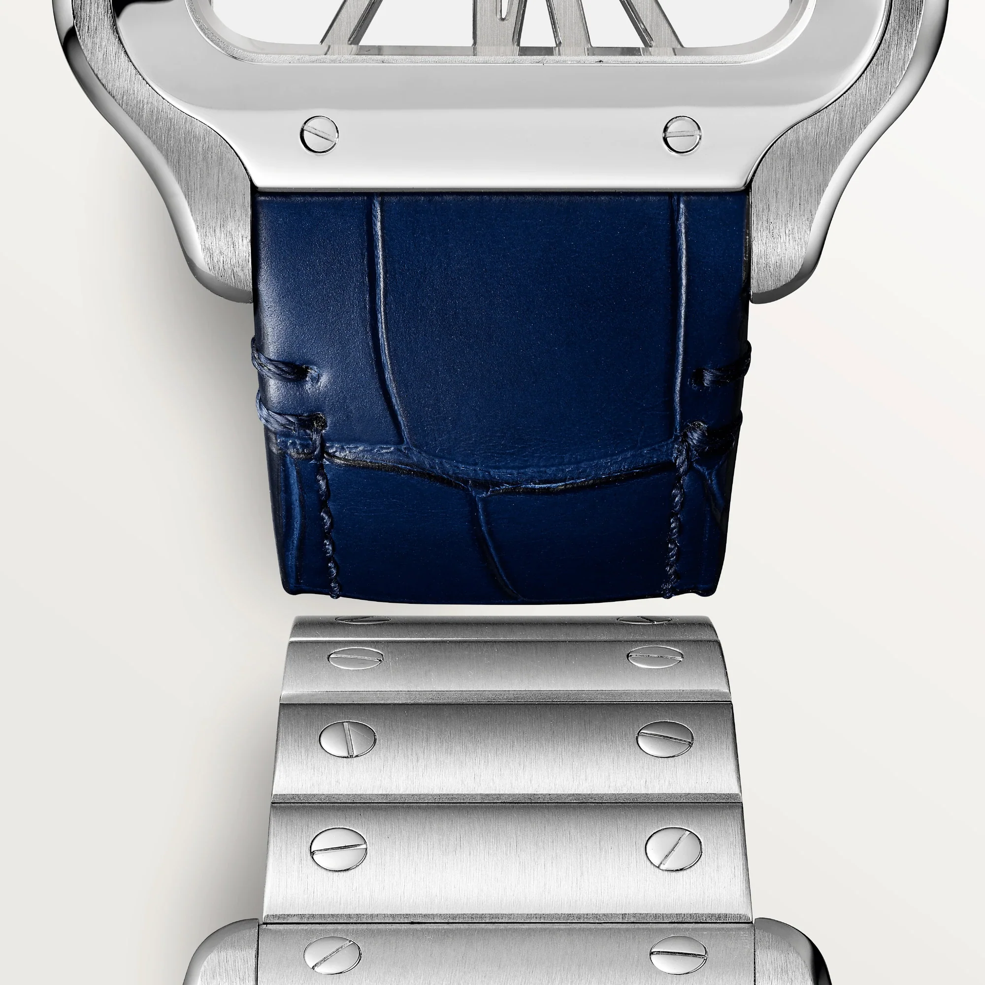 Cartier Santos Stainless Steel Skeleton Men's Watch - Image 2