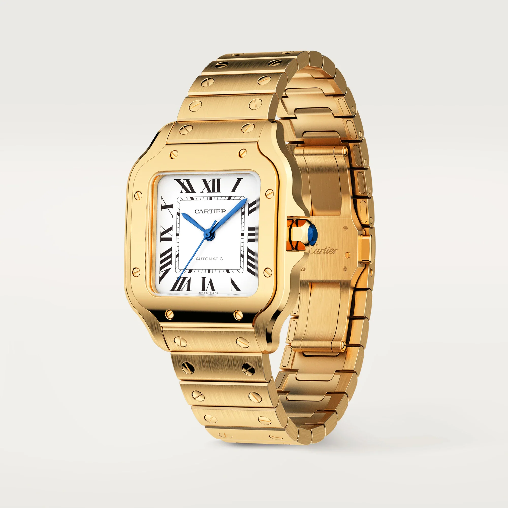 Cartier Santos Yellow Gold Unisex Watch - Image 4