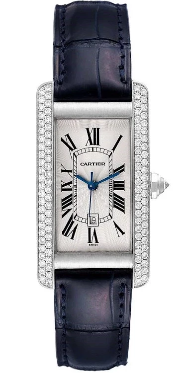 Cartier Tank 18K White Gold & Diamonds Lady's Watch