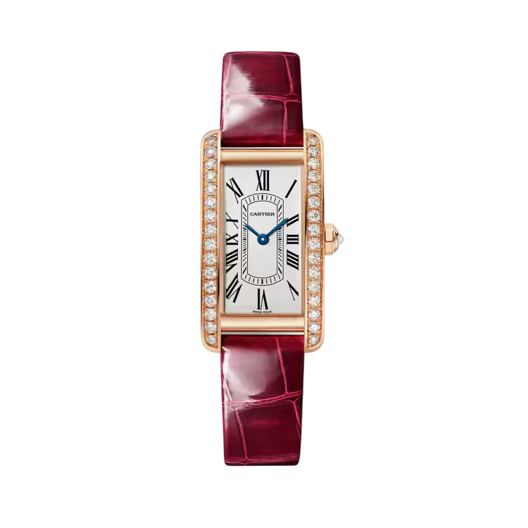Cartier Tank Américaine 18K Rose Gold & Diamonds Lady's Watch