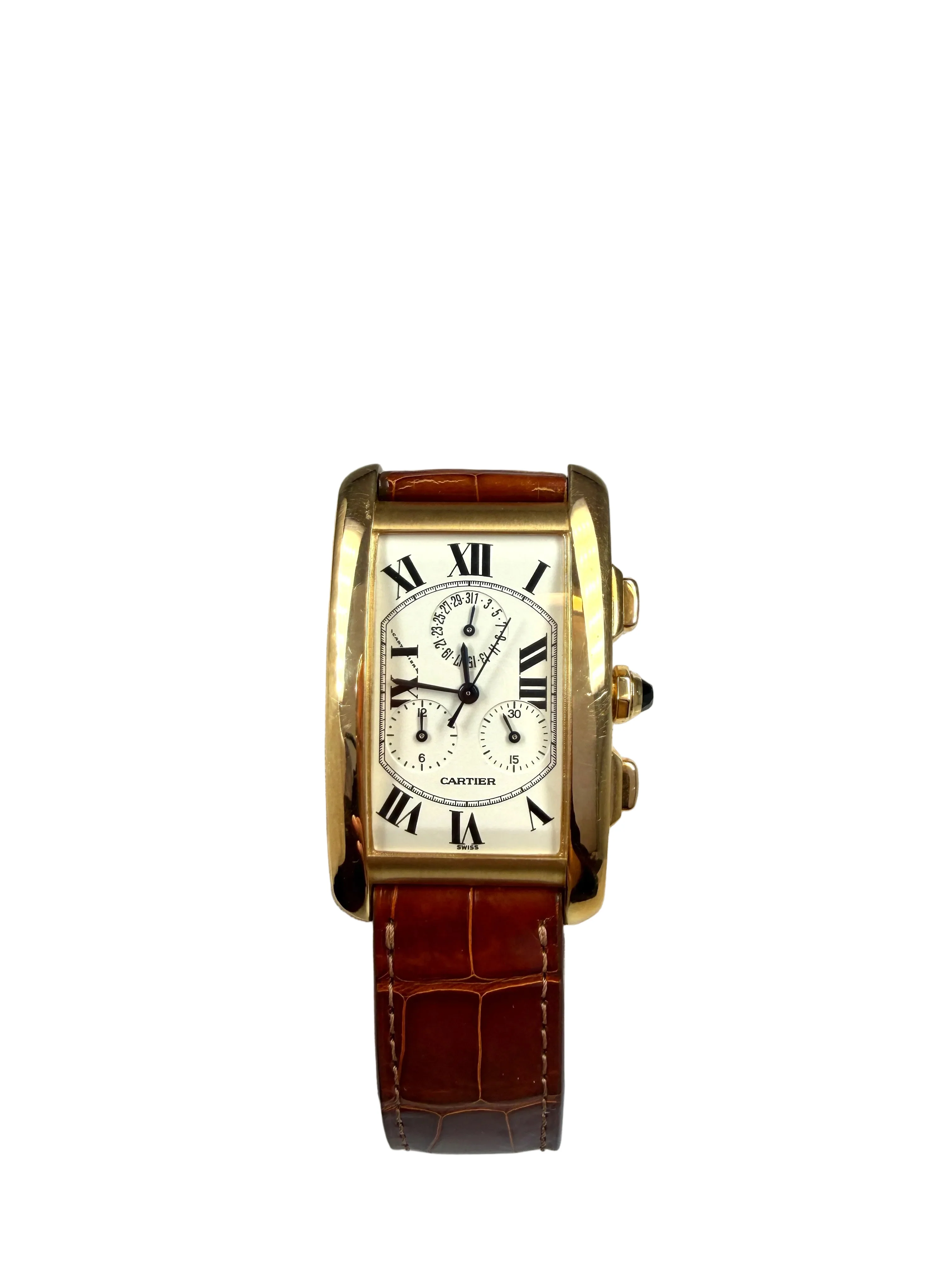 Cartier Tank Américaine Chronograph 18K Rose Gold Women’s Watch - Image 2