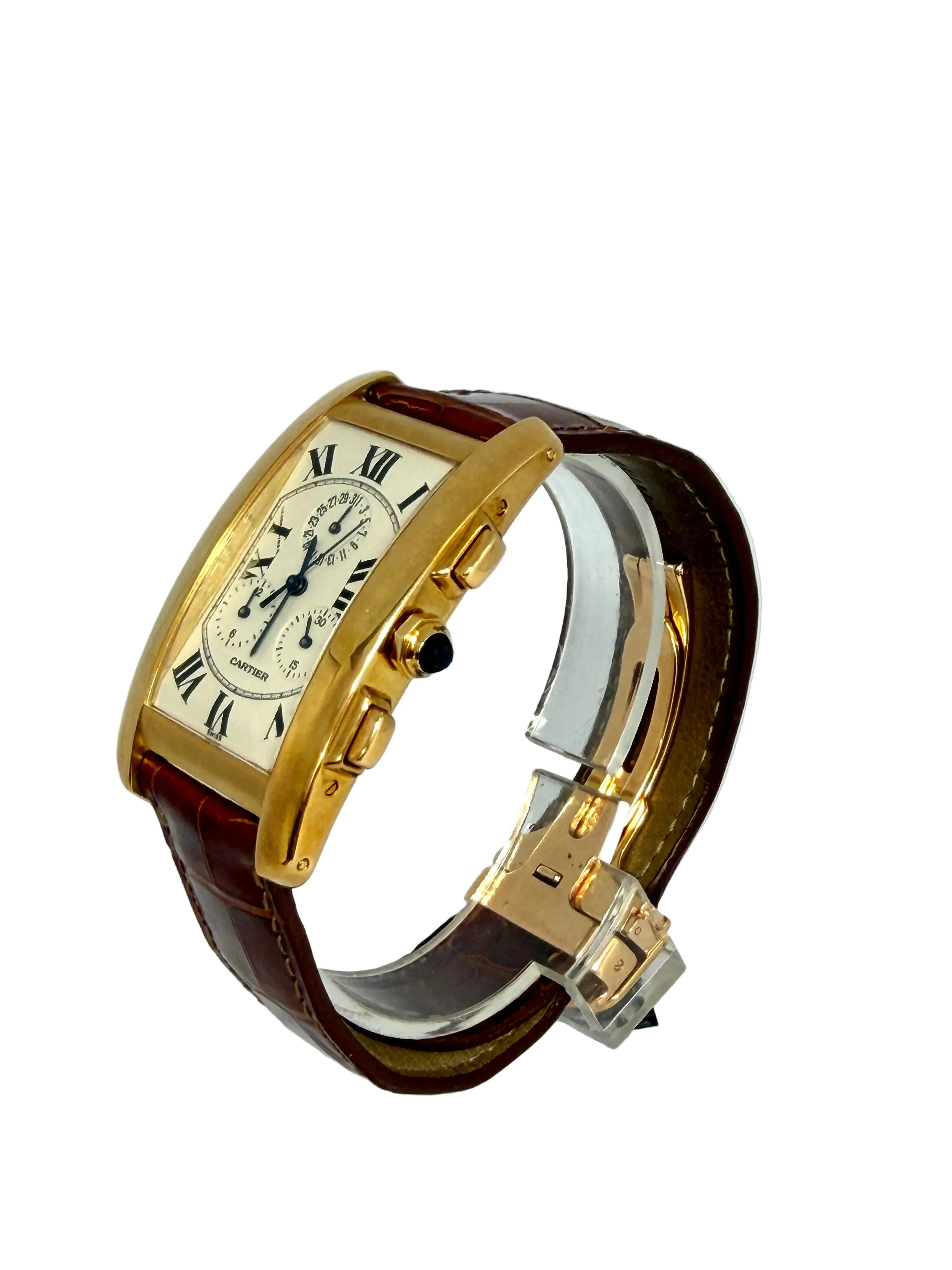 Cartier Tank Américaine Chronograph 18K Rose Gold Women’s Watch - Image 3