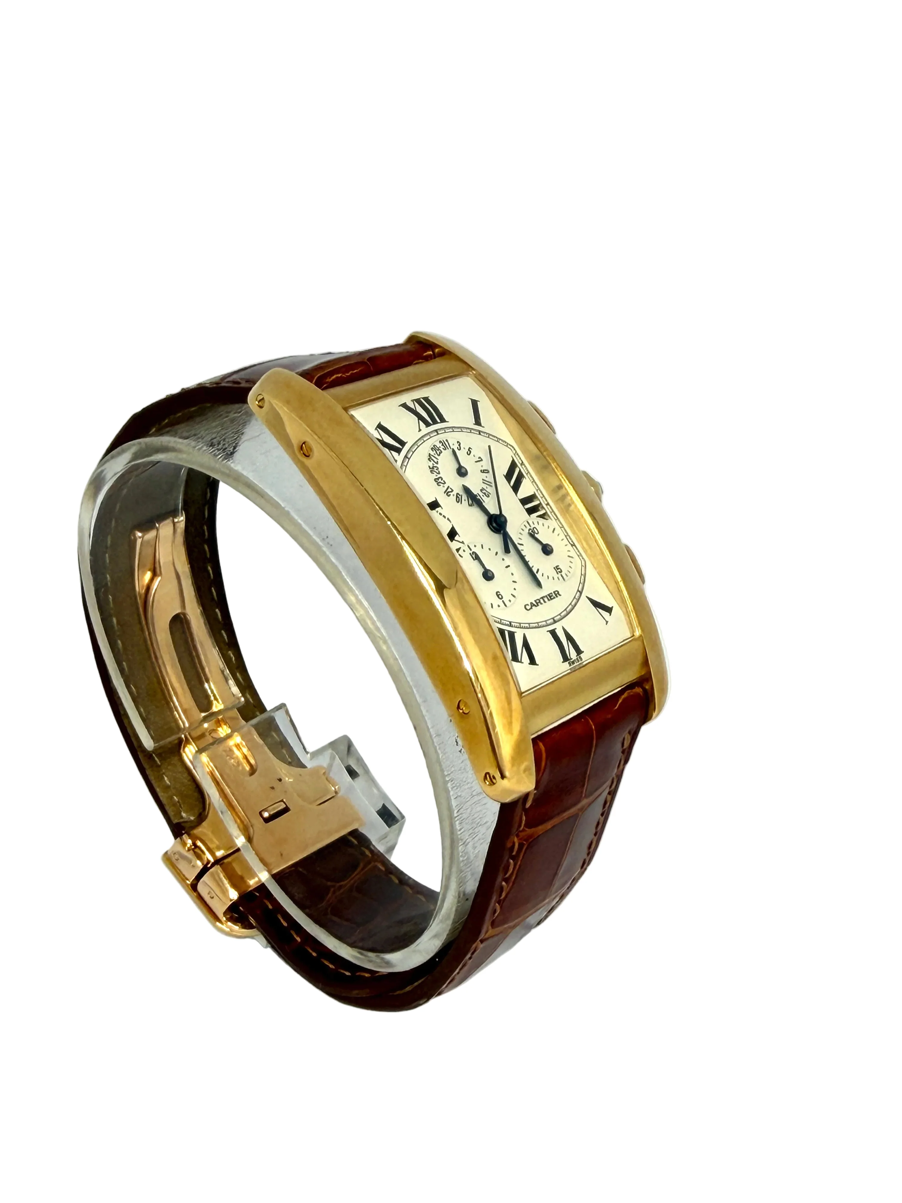 Cartier Tank Américaine Chronograph 18K Rose Gold Women’s Watch - Image 4