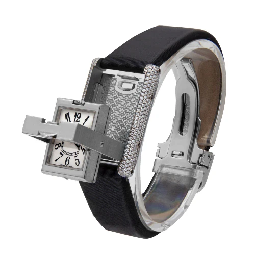 Cartier Tank Basculante 18K White Gold Diamonds Special Edition Ladies Watch - Image 3