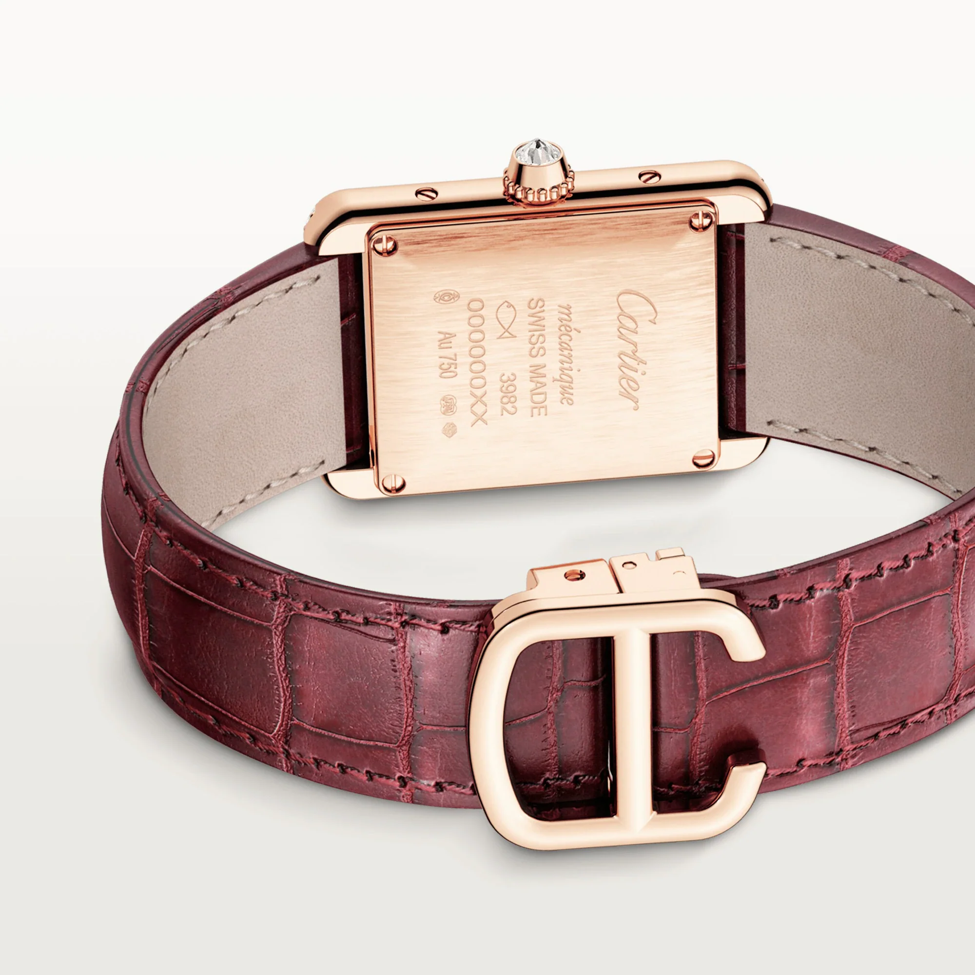 Cartier Tank Rose Gold & Diamond Lady's Watch - Image 3
