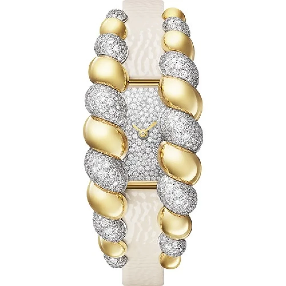 Cartier Tressage 18K Yellow Gold & Diamonds Lady's Watch