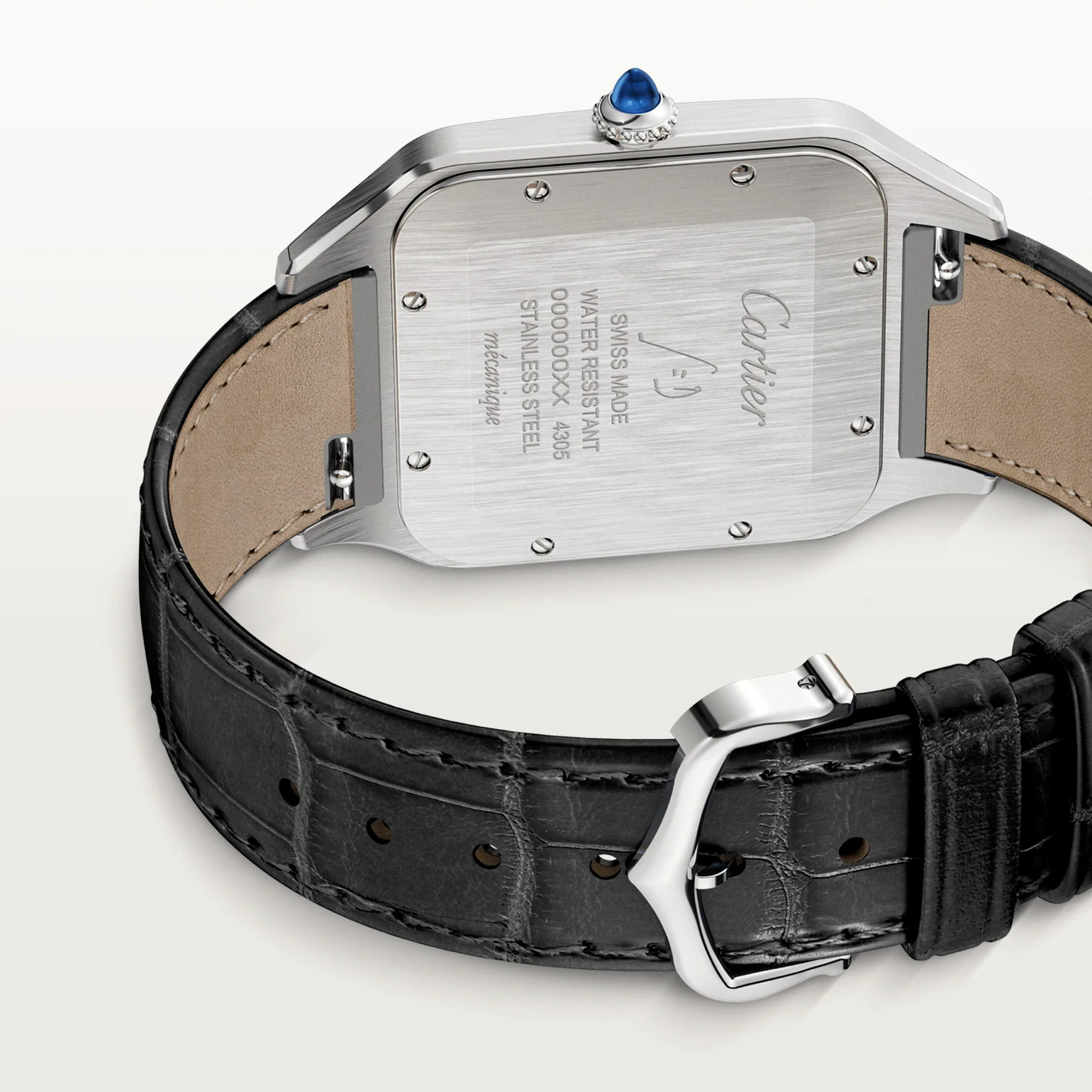 Cartier Santos Stainless Steel & 18K Rose Gold Men's Watch - Image 6