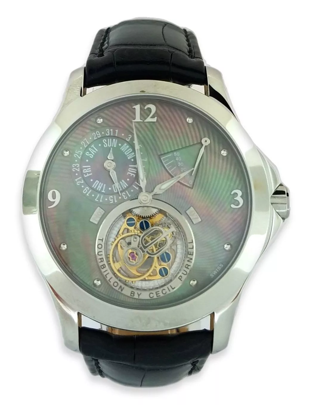 Cecil Purnell Tourbillon Stainless Steel Watch Limited Edition - Image 4