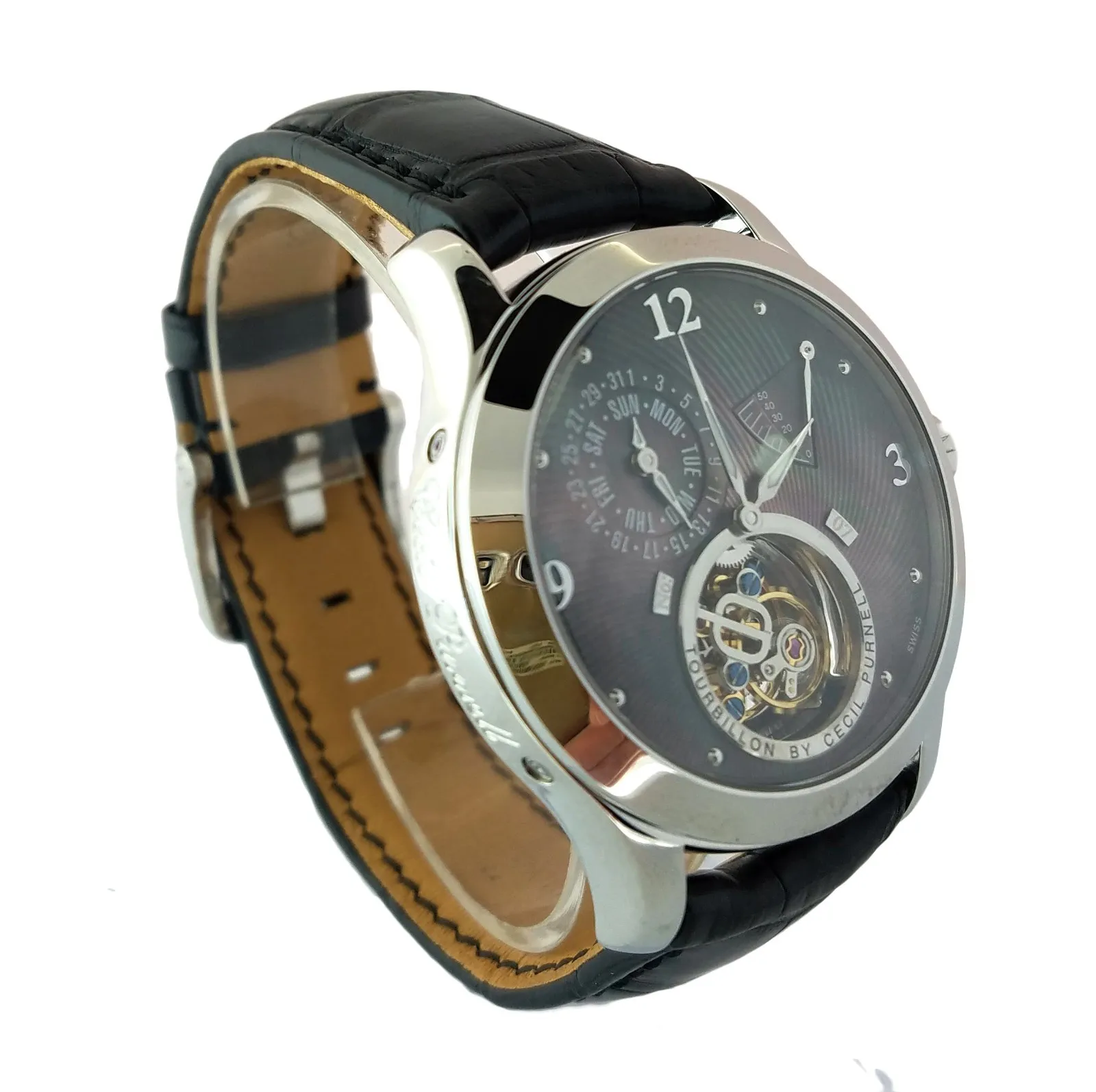 Cecil Purnell Tourbillon Stainless Steel Watch Limited Edition - Image 5