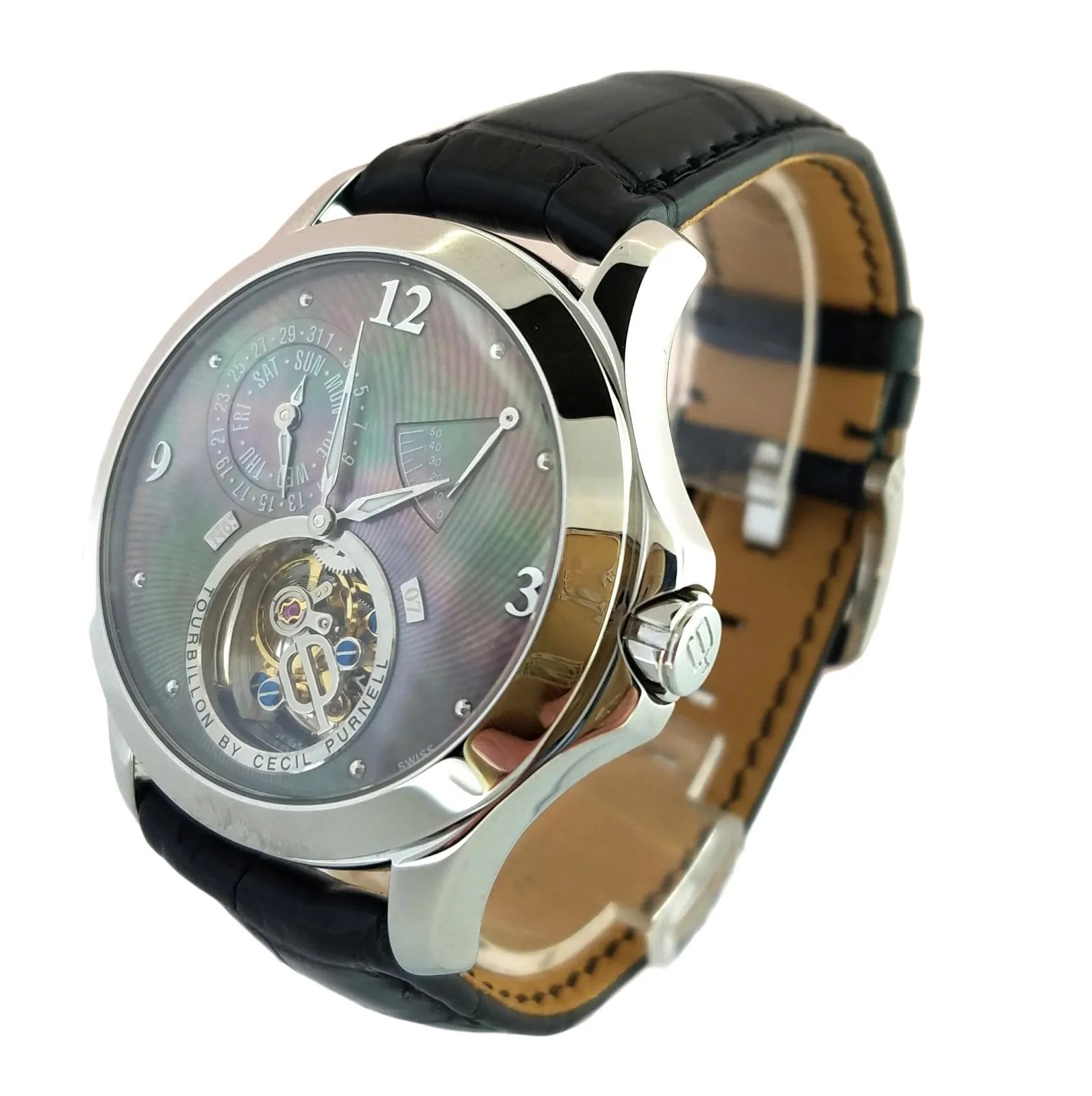 Cecil Purnell Tourbillon Stainless Steel Watch Limited Edition - Image 6
