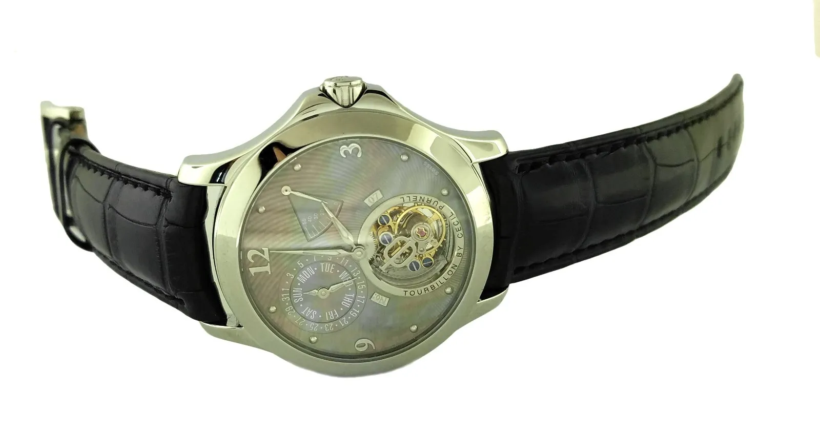 Cecil Purnell Tourbillon Stainless Steel Watch Limited Edition - Image 9