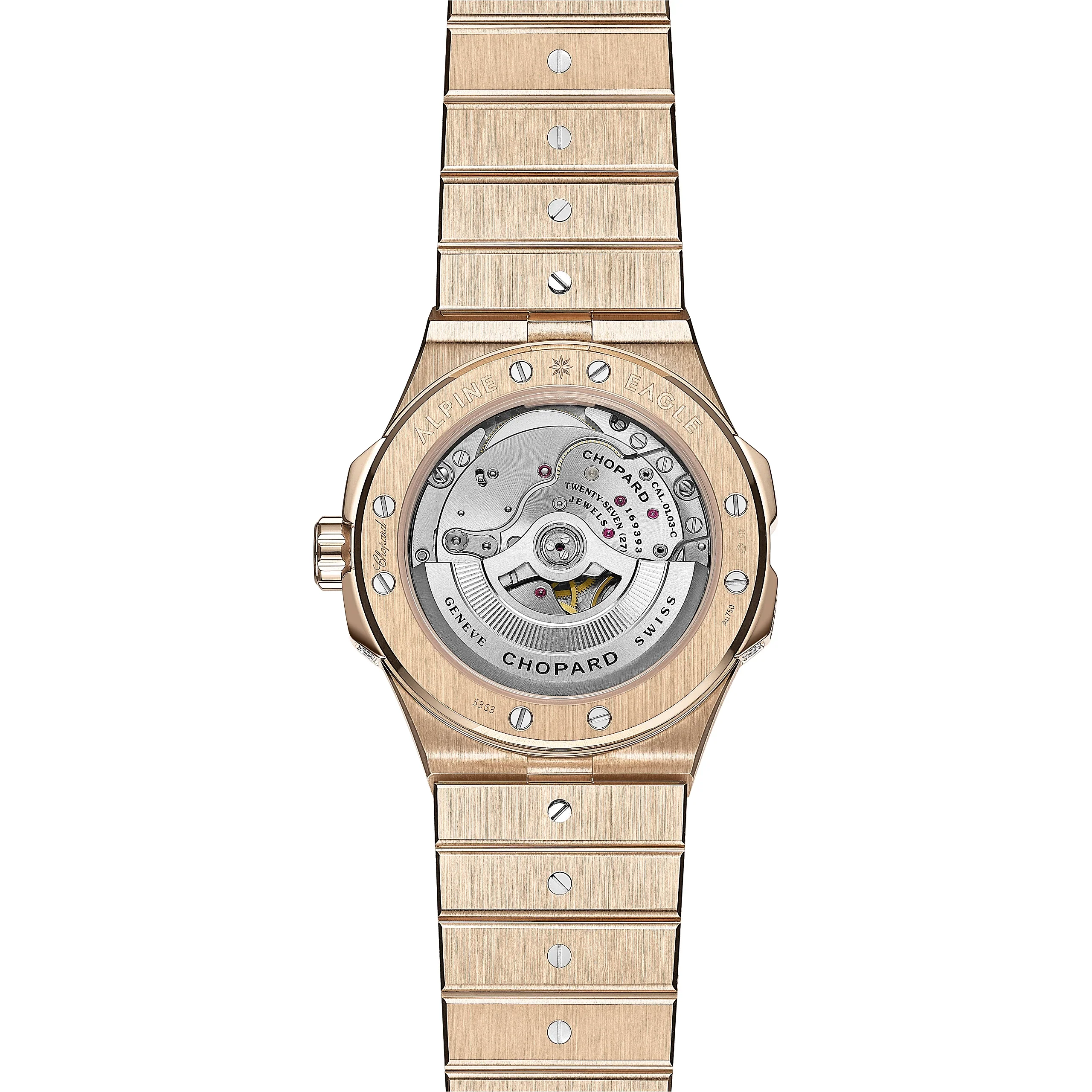 Chopard Alpine Eagle 18K Rose Gold & Multi-Colored Sapphire & Diamonds Unisex Watch - Image 3