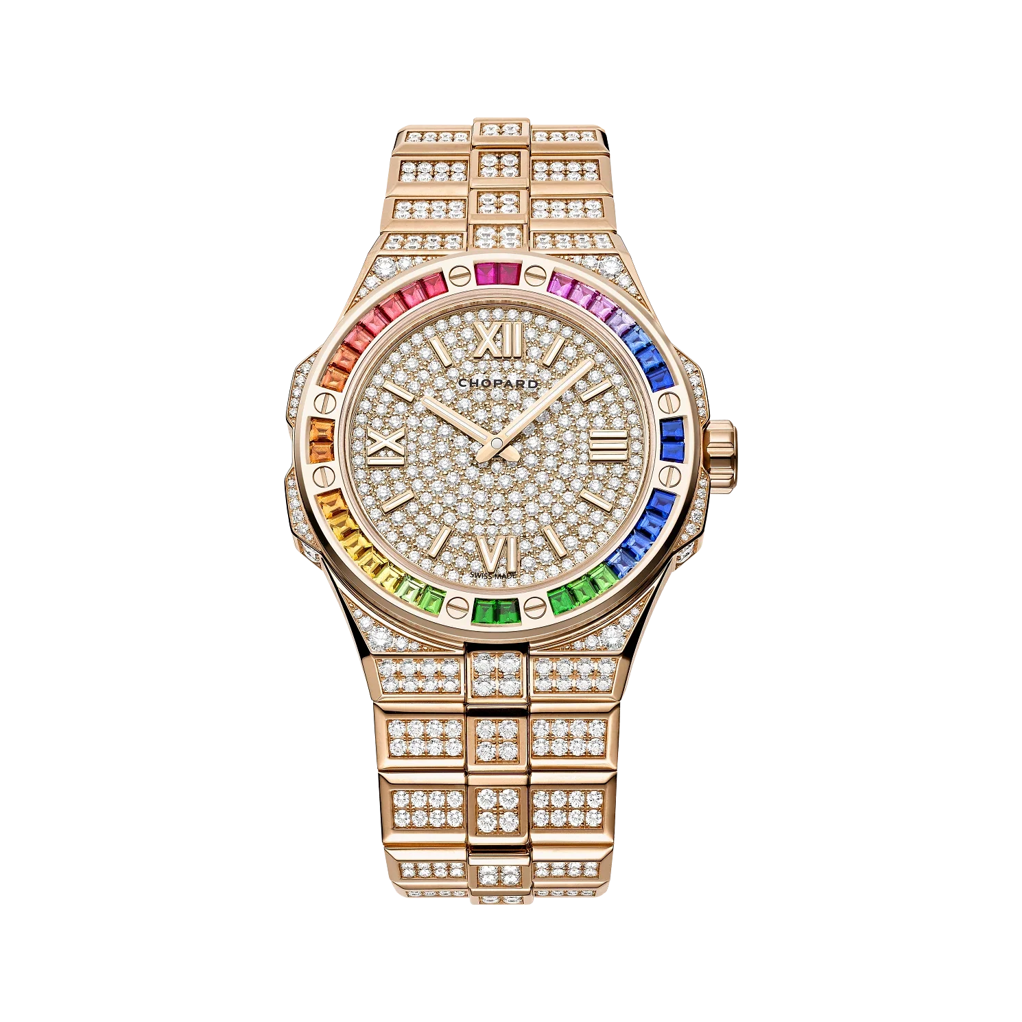 Chopard Alpine Eagle 18K Rose Gold & Sapphire & Diamonds Unisex Watch