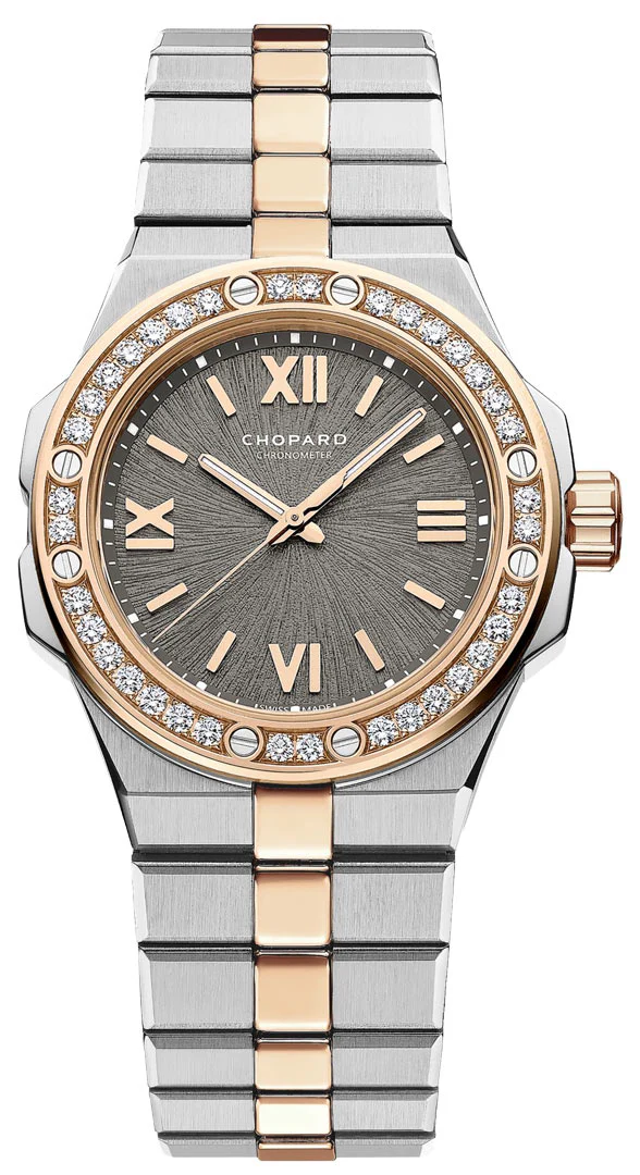 Chopard Alpine Eagle Stainless Steel & 18kt Rose Gold Diamond Lady's Watch