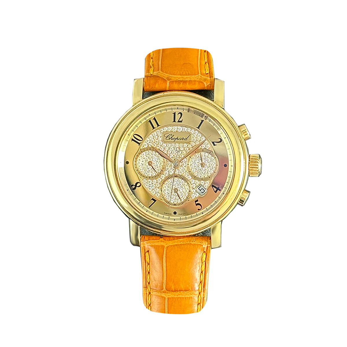 Chopard Elton John Aids Foundation Chronograph 18K Yellow Gold & Diamonds Men's Watch
