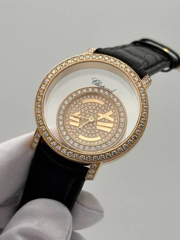 Chopard Happy Diamonds 18K Rose Gold & Diamonds Lady's Watch - Image 8