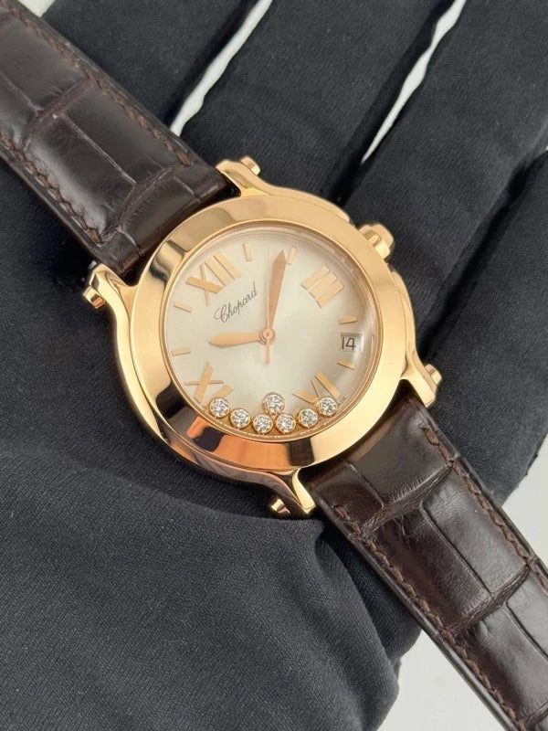 Chopard Happy Sport 18K Rose Gold & Diamonds Lady's Watch - Image 2