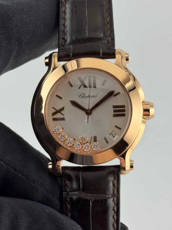 Chopard Happy Sport 18K Rose Gold & Diamonds Lady's Watch - Image 3