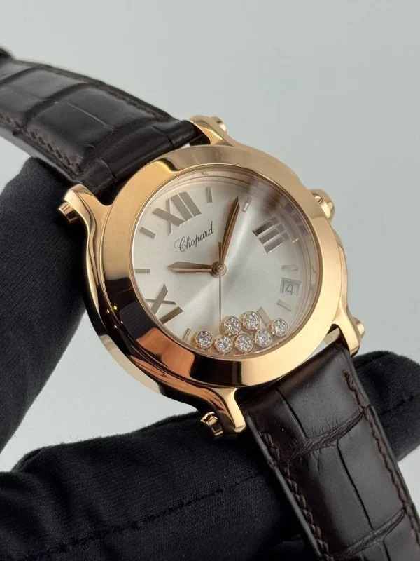Chopard Happy Sport 18K Rose Gold & Diamonds Lady's Watch - Image 4