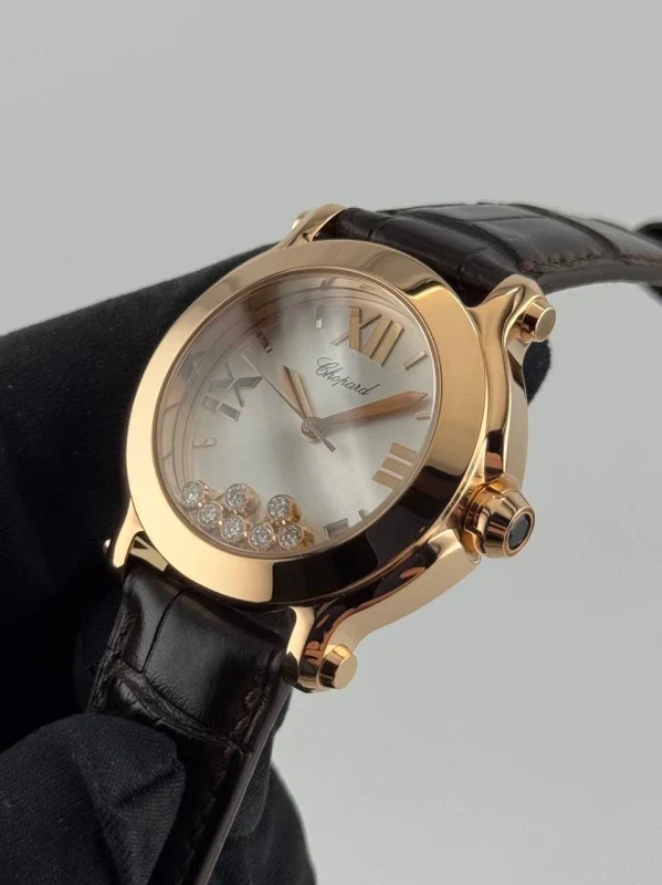 Chopard Happy Sport 18K Rose Gold & Diamonds Lady's Watch - Image 5