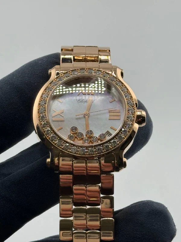 Chopard Happy Sport 18K Rose Gold & Diamonds Lady's Watch - Image 3