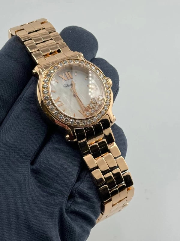 Chopard Happy Sport 18K Rose Gold & Diamonds Lady's Watch - Image 5