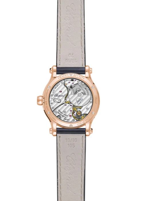 Chopard Happy Sport Moon Phase 18K Rose Gold & Diamonds Lady's Watch - Image 3