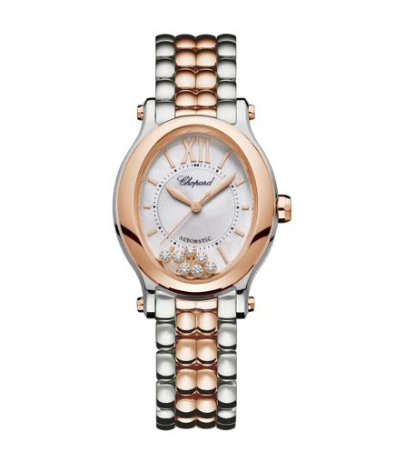Chopard Happy Sport Oval Stainless Steel and Ethical Rose Gold & Diamonds Ladies Watch