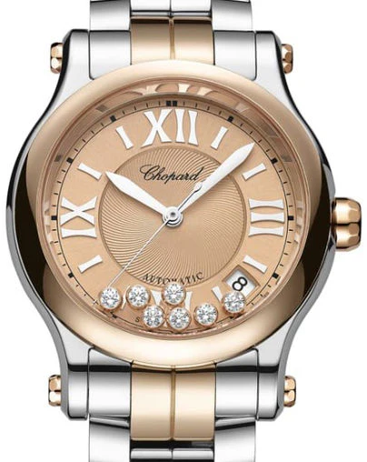 Chopard Happy Sport Stainlees steel and Ethical Rose Gold & Diamonds Ladies Watc - Image 3