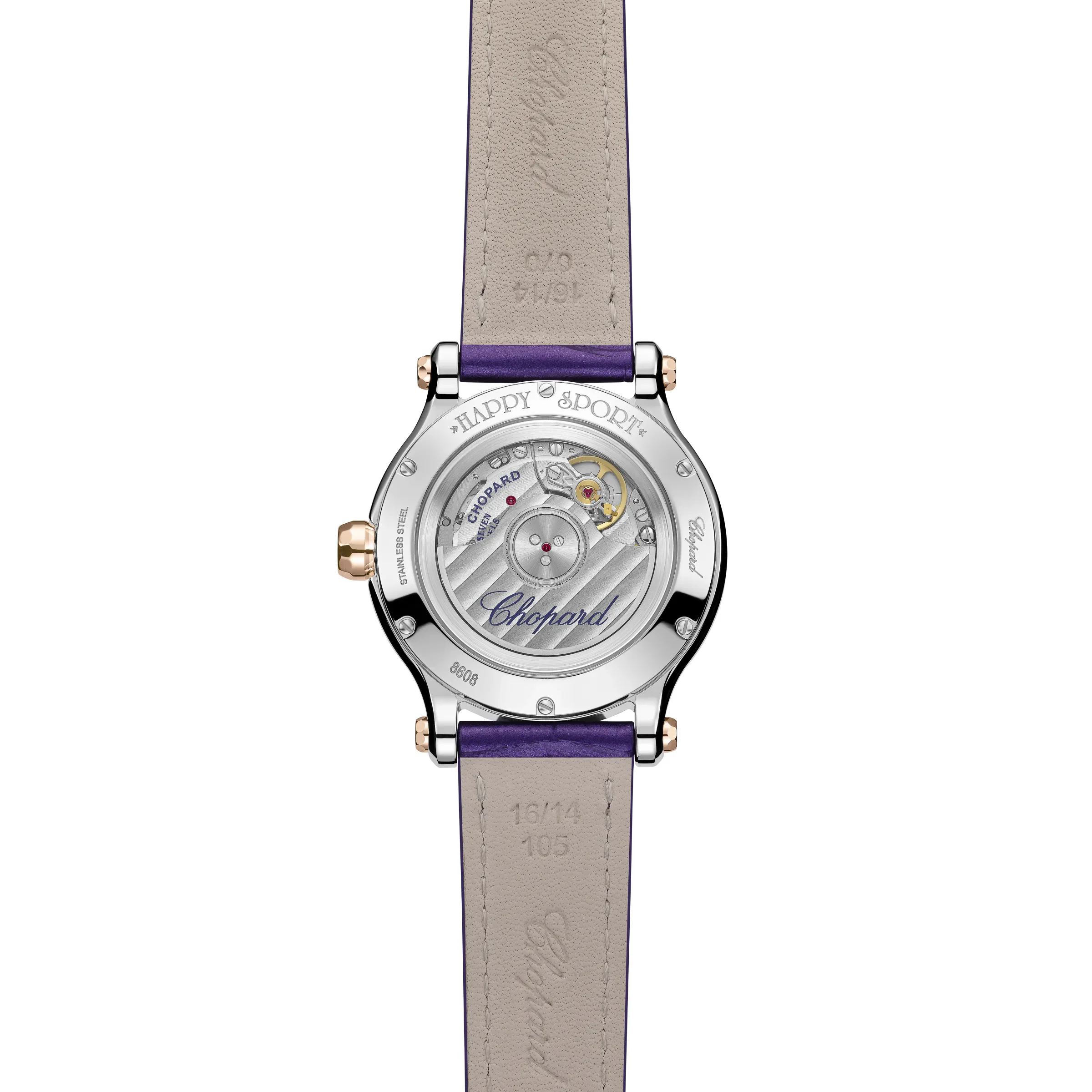 Chopard Happy Sport Stainless steel & 18k Rose Gold & Diamonds Lady's Watch - Image 2