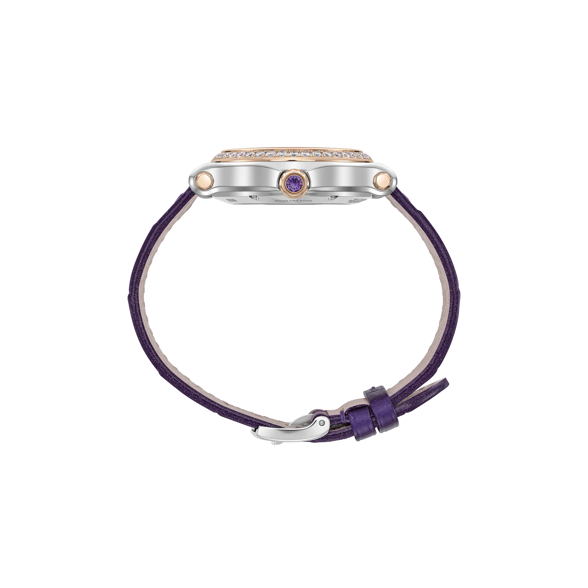Chopard Happy Sport Stainless steel & 18k Rose Gold & Diamonds Lady's Watch - Image 3