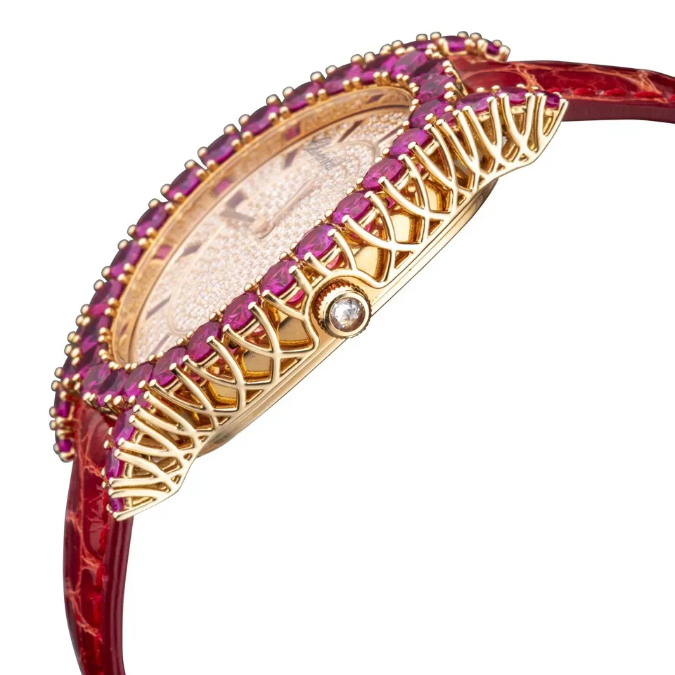 Chopard L'Heure du Diamant 18K Rose Gold & Diamonds & Rubies Lady's Watch - Image 2