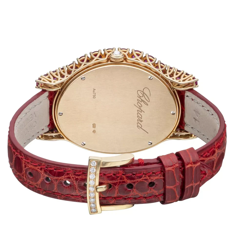 Chopard L'Heure du Diamant 18K Rose Gold & Diamonds & Rubies Lady's Watch - Image 3