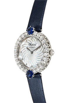 Chopard L'Heure du Diamant 18K White Gold & Diamonds & Sapphires Lady's Watch - Image 2