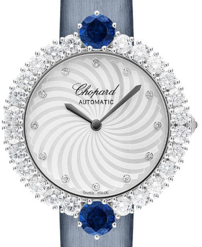 Chopard L'Heure du Diamant 18K White Gold & Diamonds & Sapphires Lady's Watch - Image 3