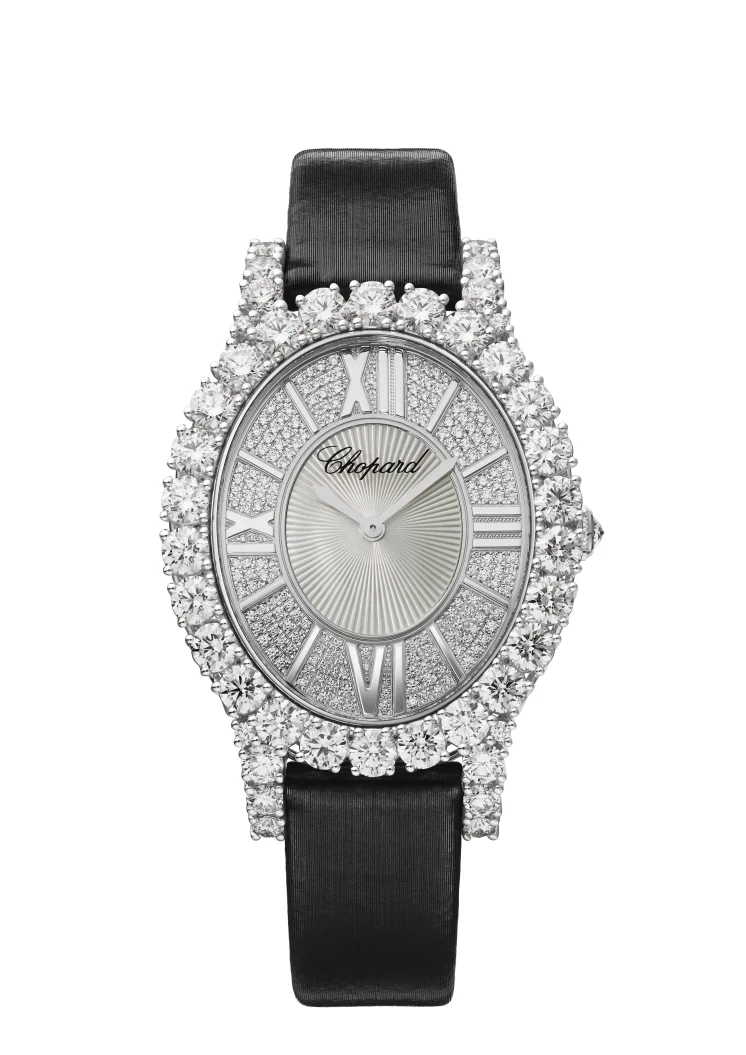 Chopard L’Heure Du Diamant Oval 18K White Gold & Diamonds Ladies Watch - Image 2