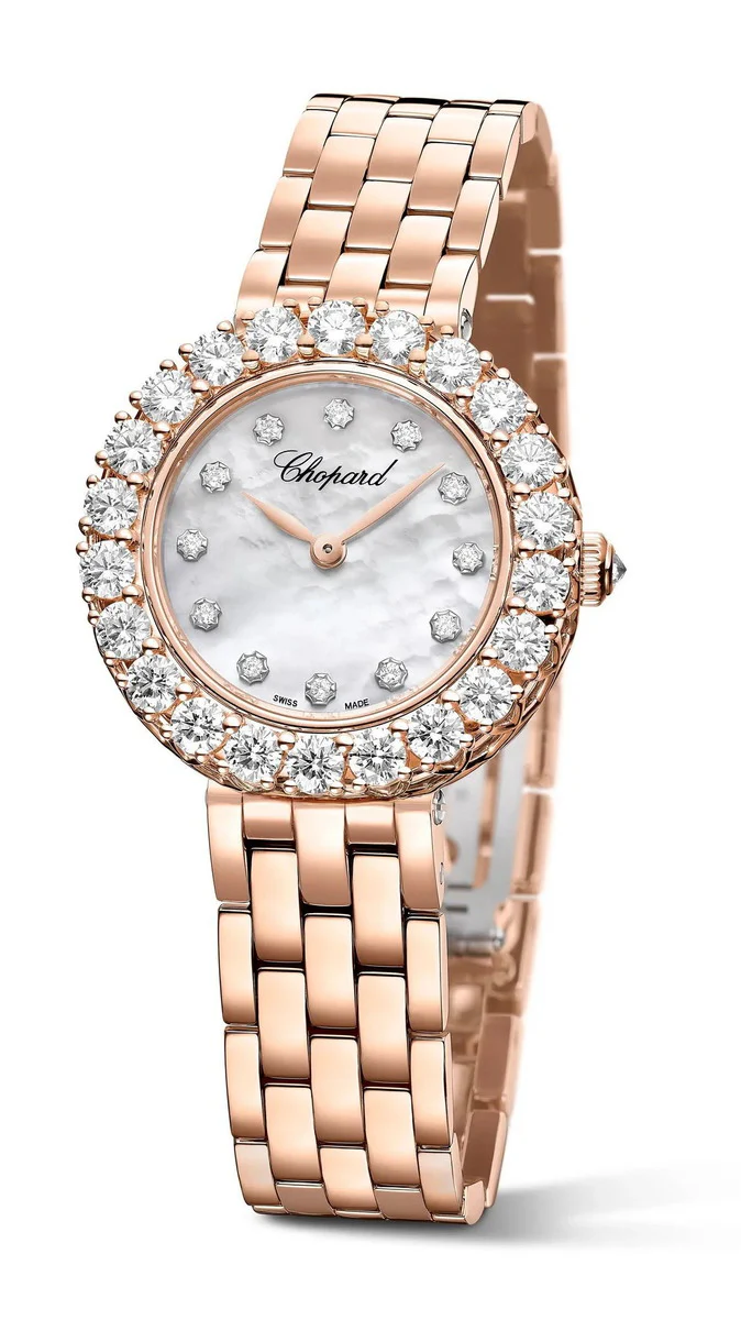Chopard L’Heure Du Diamant Round Small 18K Rose Gold & Diamonds Ladies Watch - Image 2