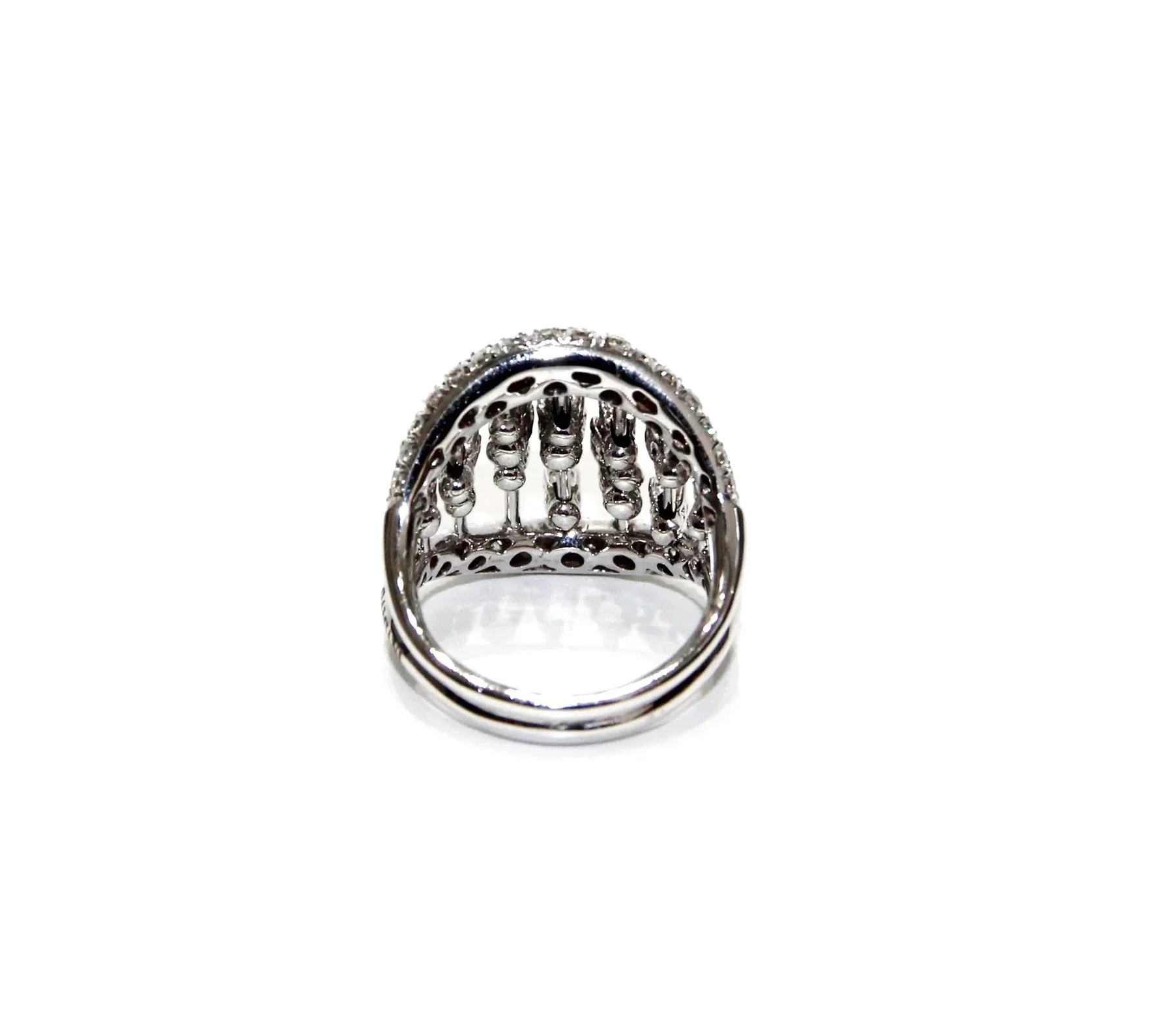 Damiani 18K White Gold Abacus Diamond Lady's Ring - Image 3