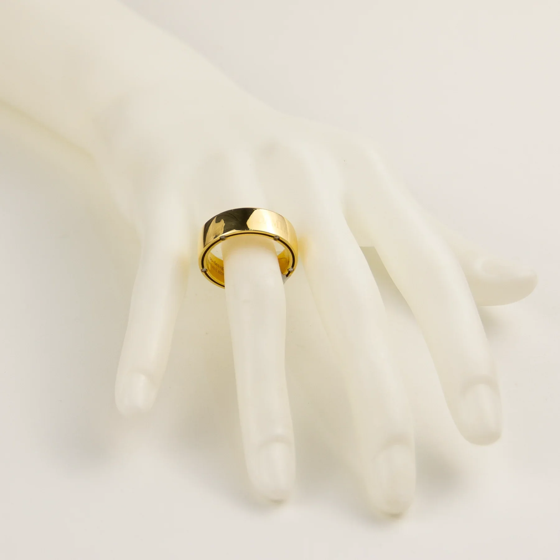 Damiani 18K Yellow Gold Diamond Lady's Ring - Image 4