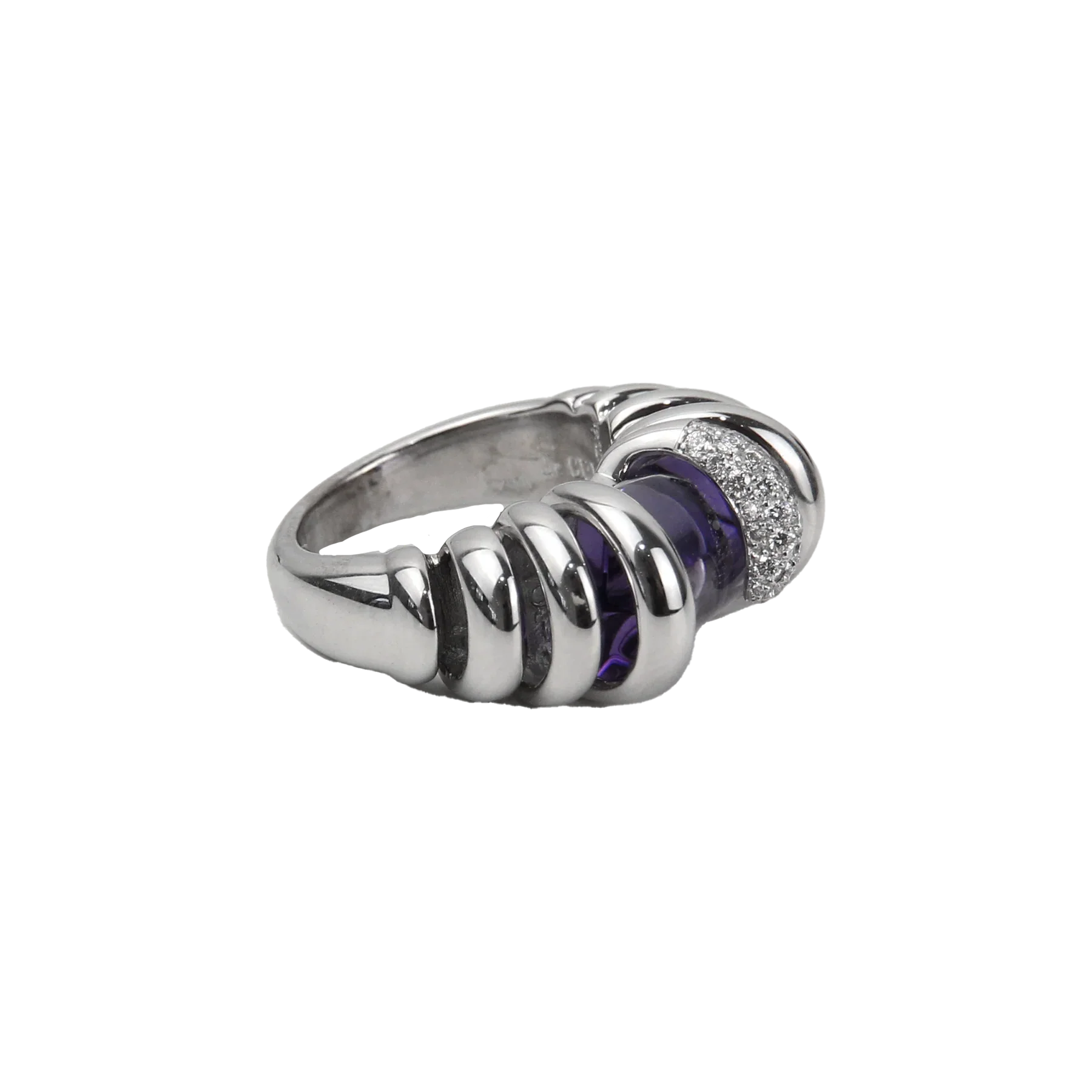 De Grisogono 18K White Gold Amethyst & Diamond Lady's Ring - Image 2